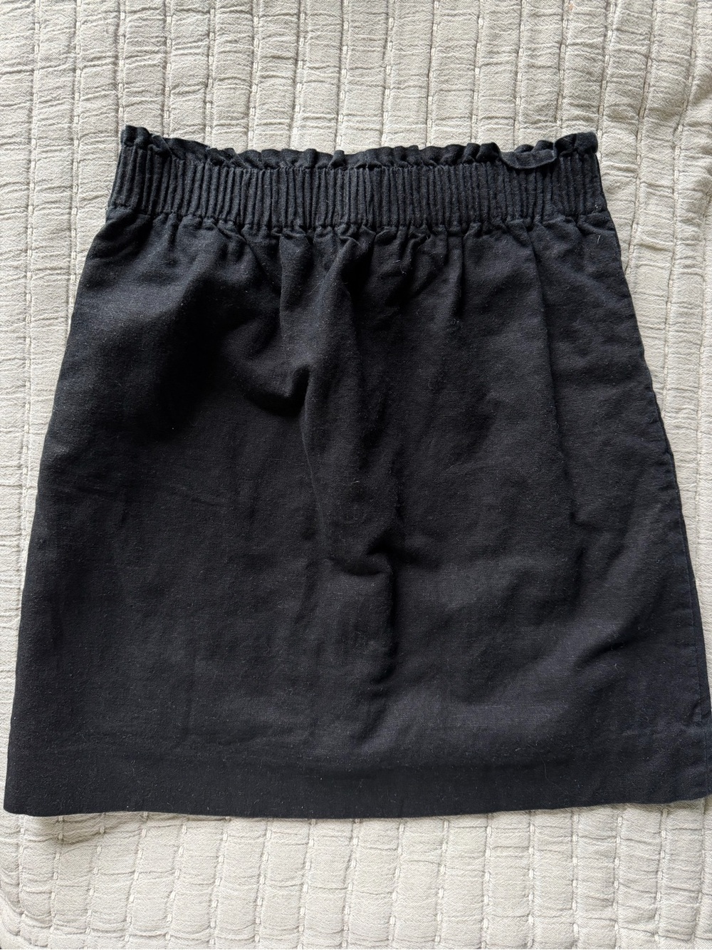 J. Crew Black Elastic-Waist Mini Skirt
